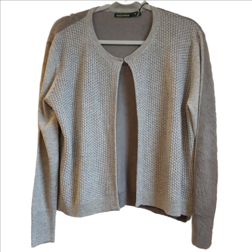 Anthropologie Troubadour Light Gray Women's Cardigan M